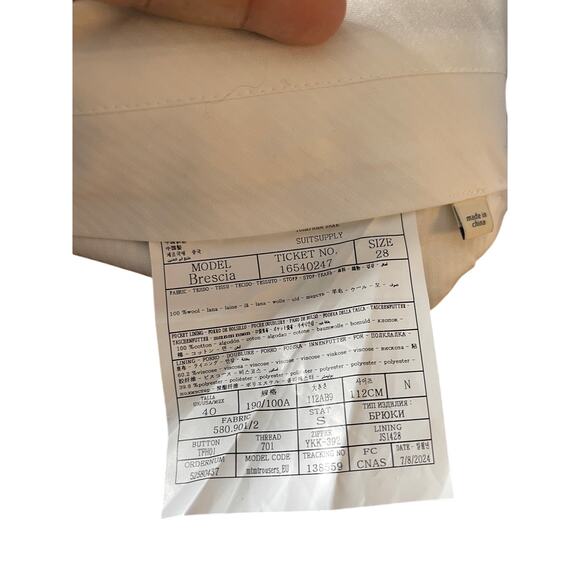 Suitsupply Brescia Wool Pants Grey Vitale Barberis Canonico Mens 40x30 - Picture 10 of 13